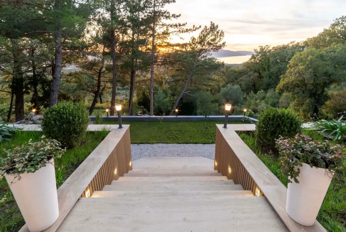 Modern family villa with pool and panoramic view, Kavač, Kotor
