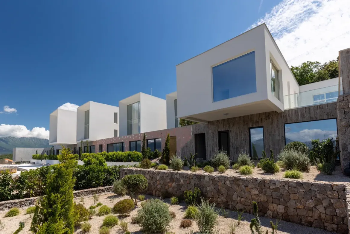 Contemporary villa with private pool and panoramic sea view, Krašići, Tivat