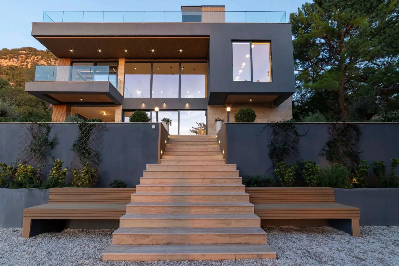 Modern family villa with pool and panoramic view, Kavač, Kotor