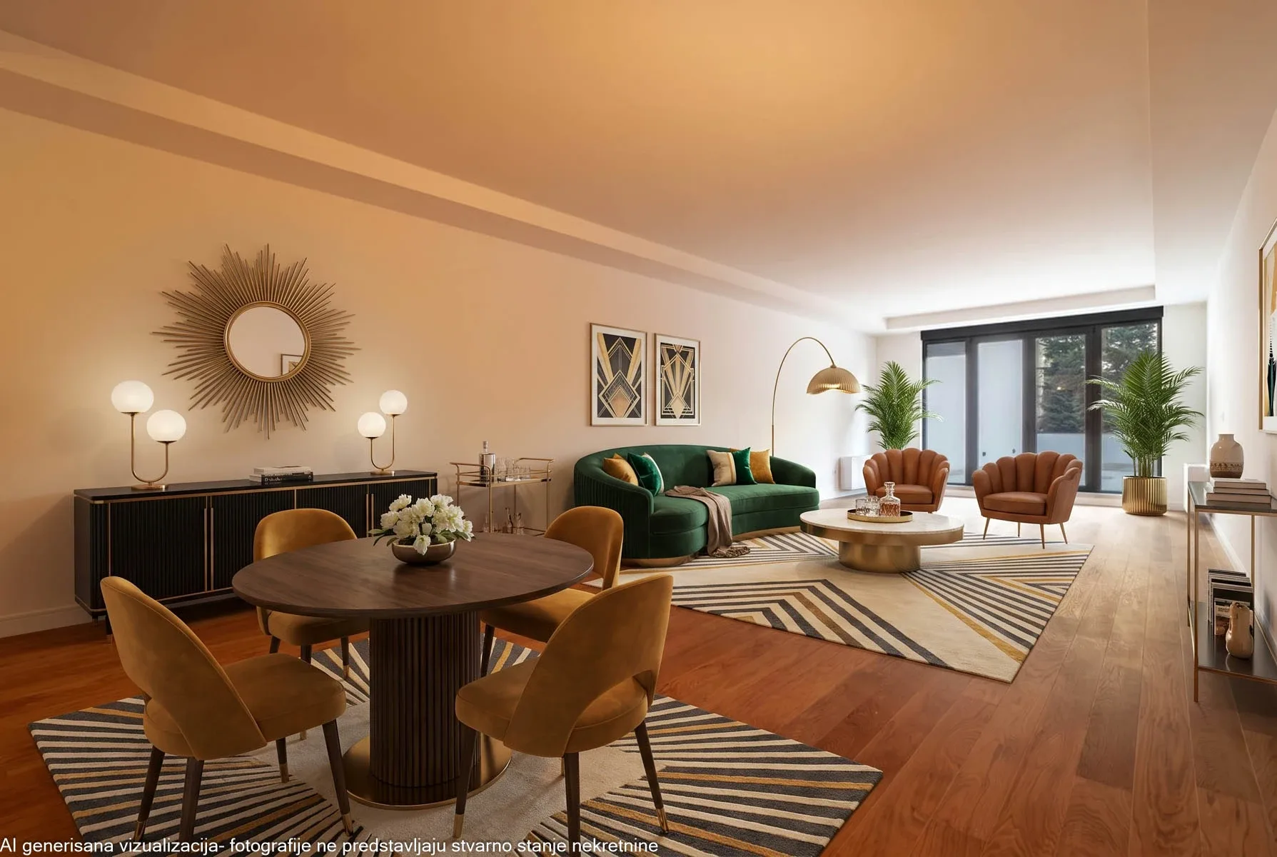 1_art-deco 2-Bedroom Apartment, 128 m² – Loznička, Vracar, Belgrade