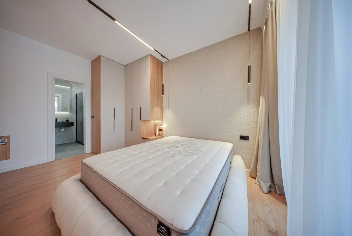 Luxurious and fully furnished two-bedroom apartment in a new gated complex for sale