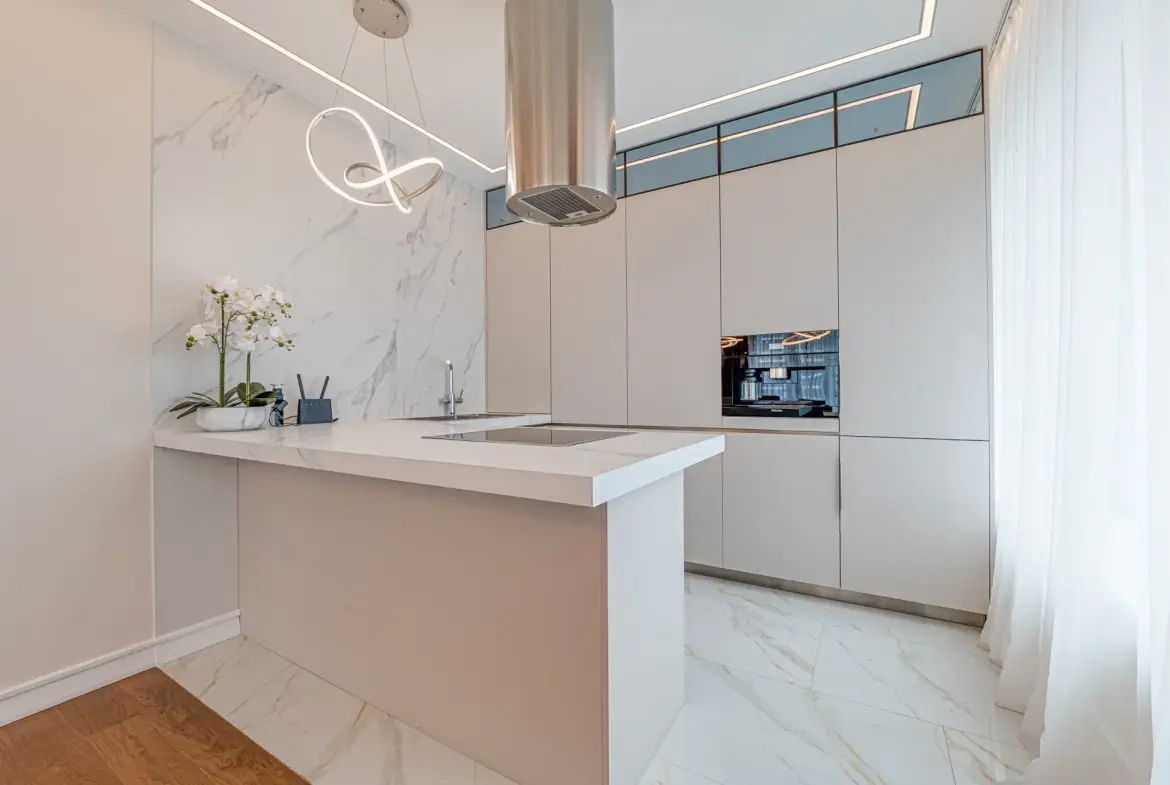 Elegantly furnished two bedroom apartment in a modern architectural building for sale