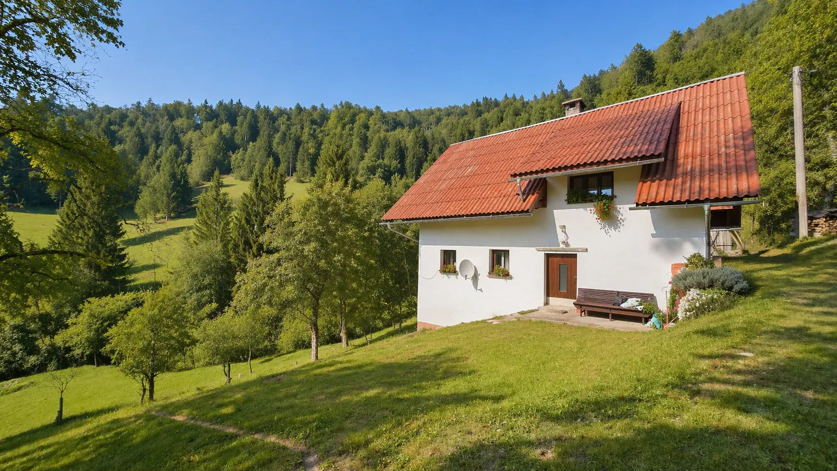 2-1-1 Idrija Area – Beautiful Estate Above Spodnja Idrija