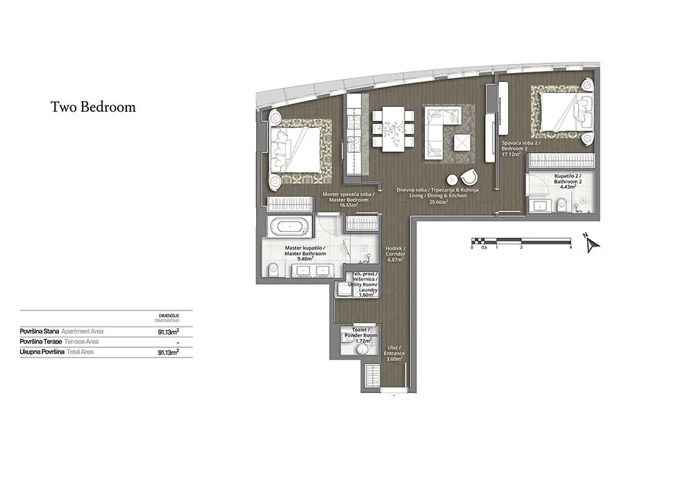2-Bedroom Apartment, 91 m² – Belgrade Waterfront, Savski venac, Belgrade