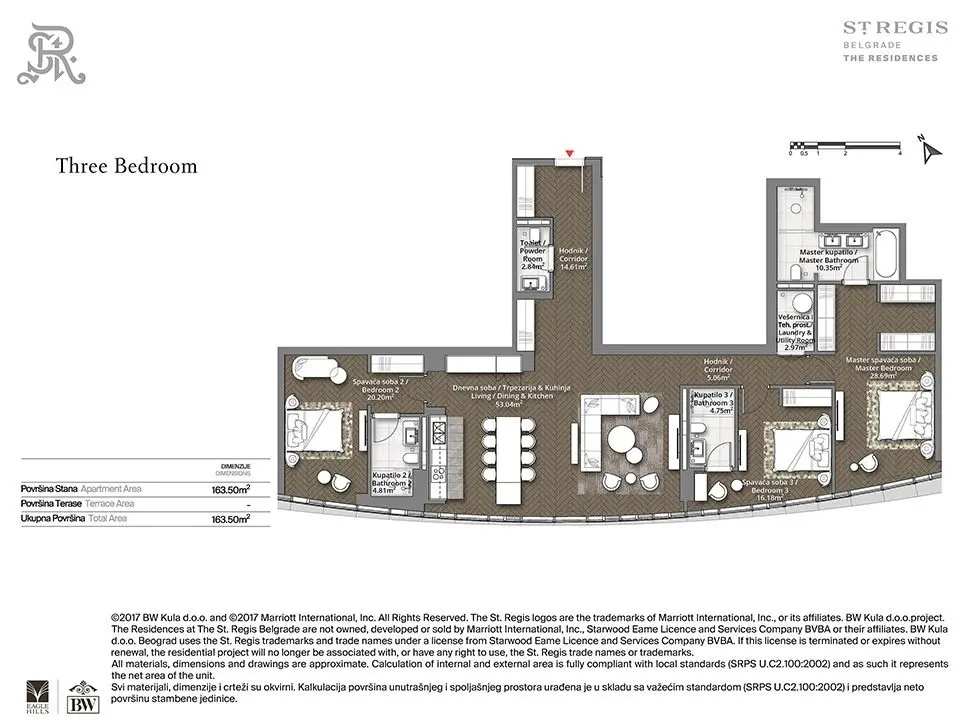 3-Bedroom Apartment, 164 m² – Belgrade Waterfront, Savski venac, Belgrade
