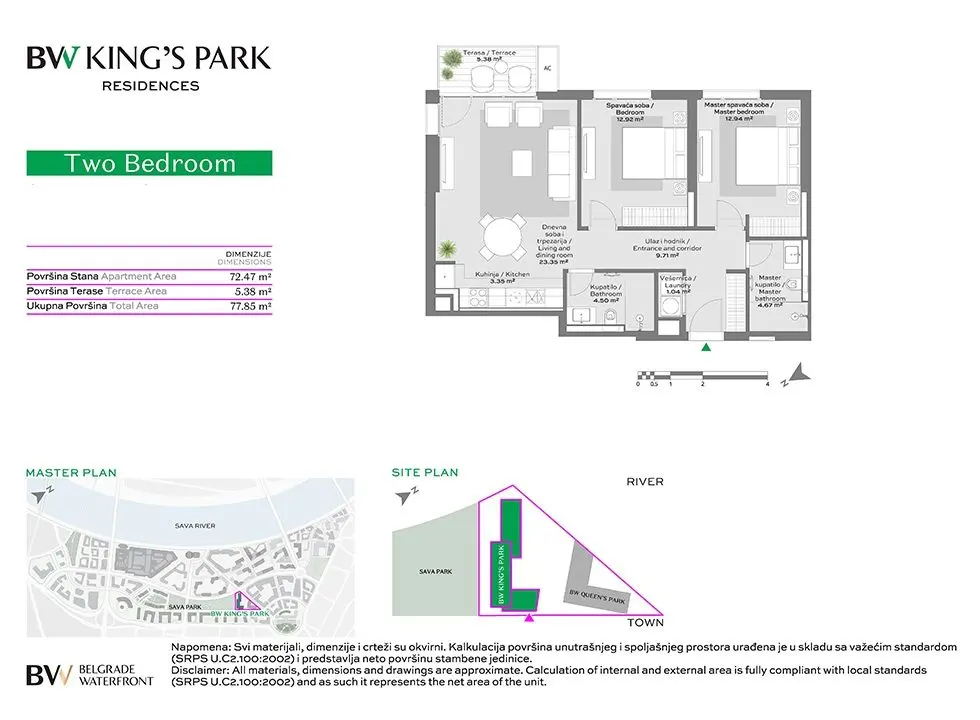 2-Bedroom Apartment, 78 m² – Belgrade Waterfront, Savski venac, Belgrade