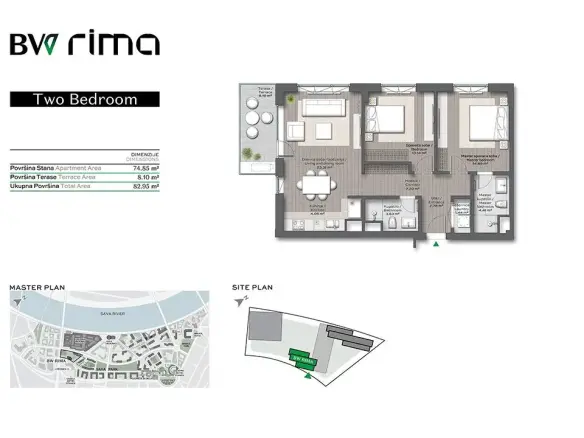 2-Bedroom Apartment, 83 m² – Belgrade Waterfront, Savski venac, Belgrade