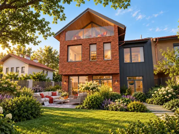 New detached house with modern architecture and high-class execution
