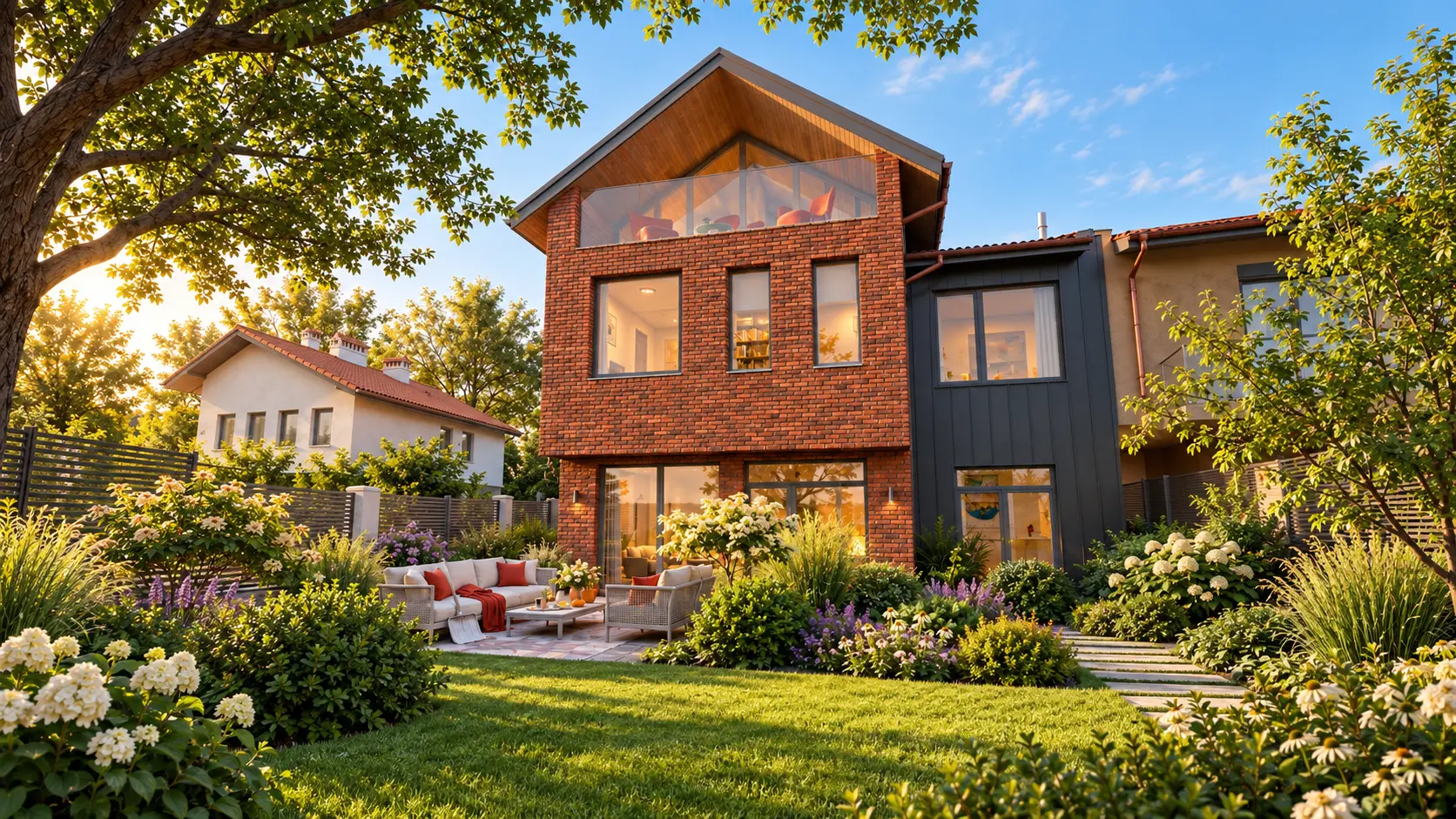 New detached house with modern architecture and high-class execution