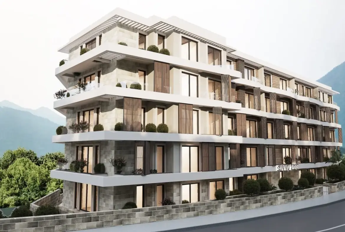 Three-bedroom apartment at a residential resort and Spa in Becici