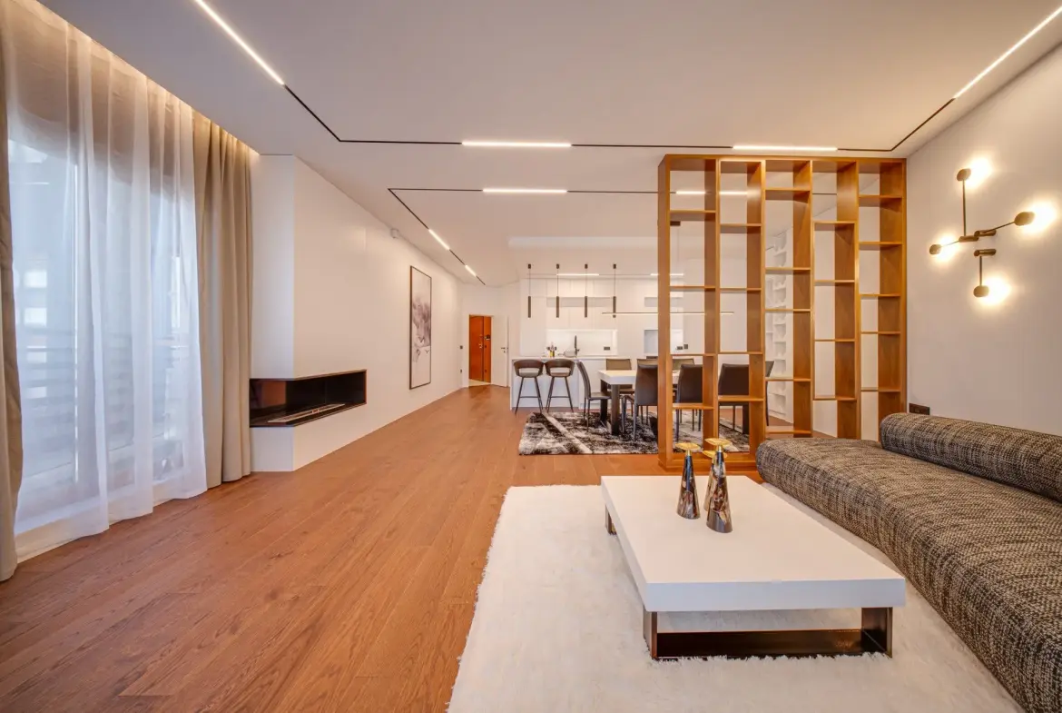 Stylish two-bedroom apartment in the emblematic building in Iztok district for sale