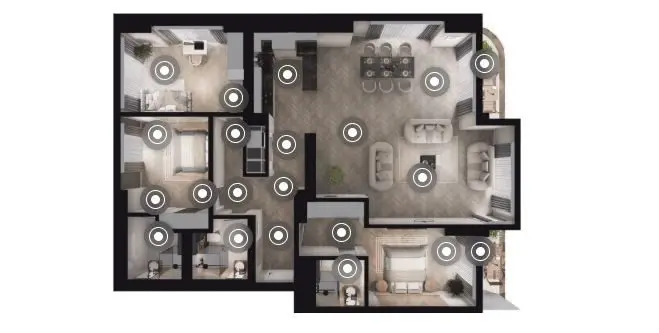 Three-bedroom apartment in a new generation complex for sale