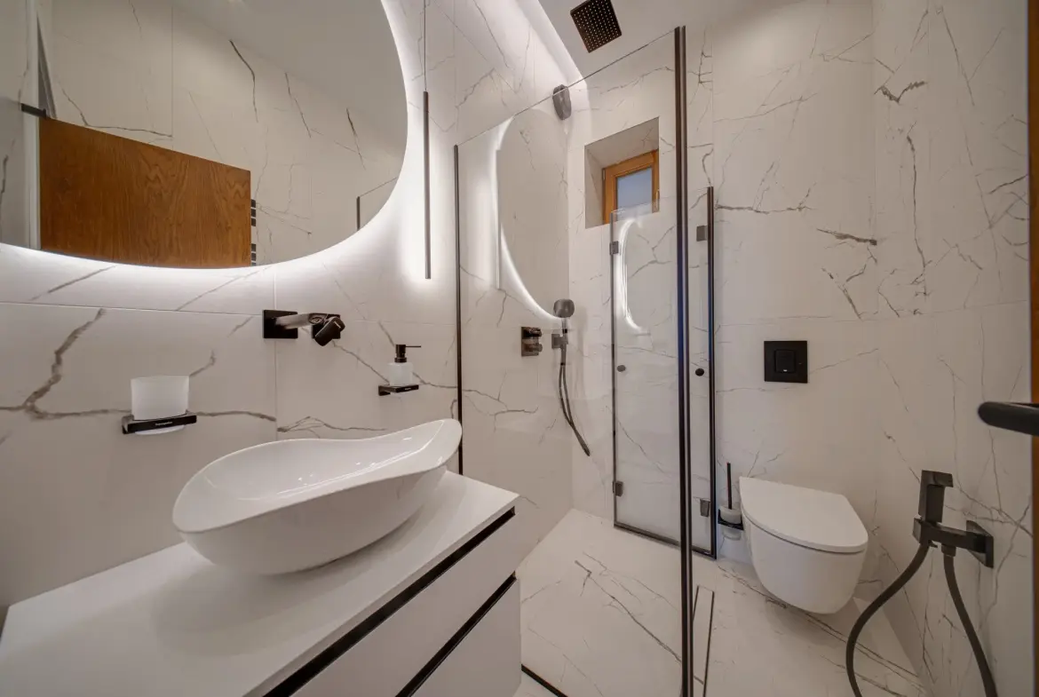 Stylish two-bedroom apartment in the emblematic building in Iztok district for sale