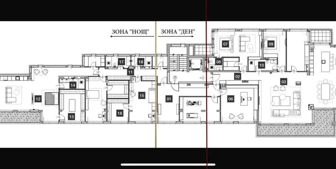 Impressive multi-room apartment on an entire floor in a luxury building next to Paradise Mall