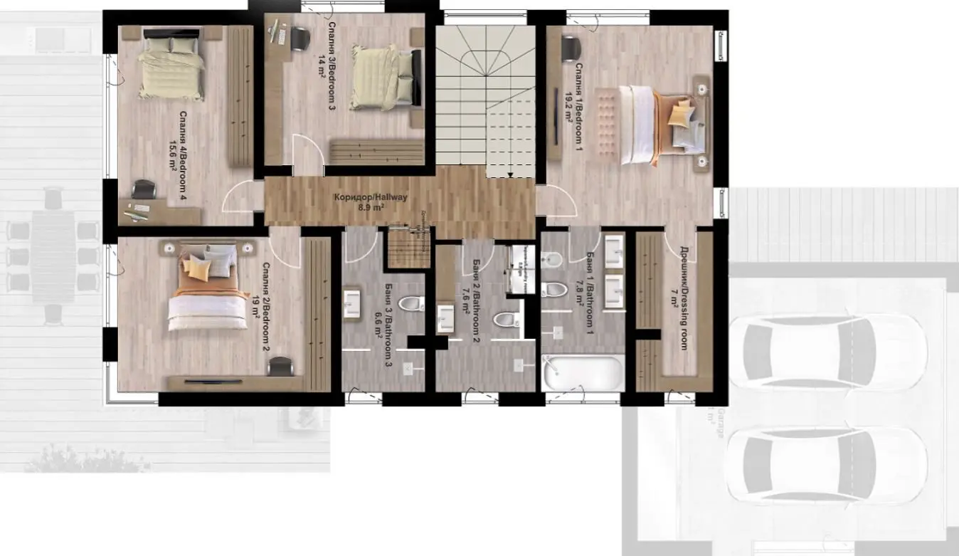 304ea5865adfbba32b50dd84de767630 Detached house with a yard in a new gated complex in the village of Lozen for sale