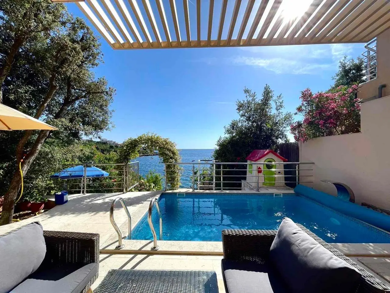 Unique Property: Modern Seafront Villa with Private Sea Access