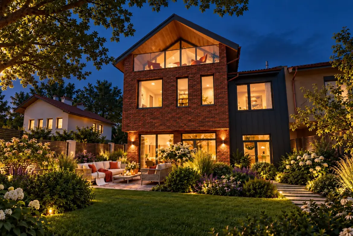 New detached house with modern architecture and high-class execution