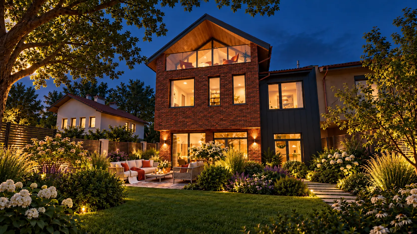 New detached house with modern architecture and high-class execution