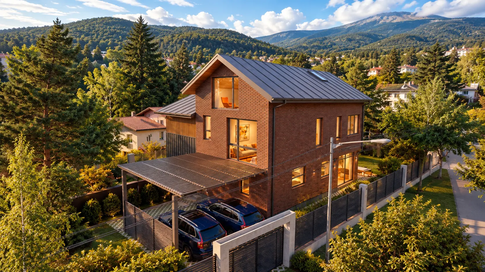 New detached house with modern architecture and high-class execution