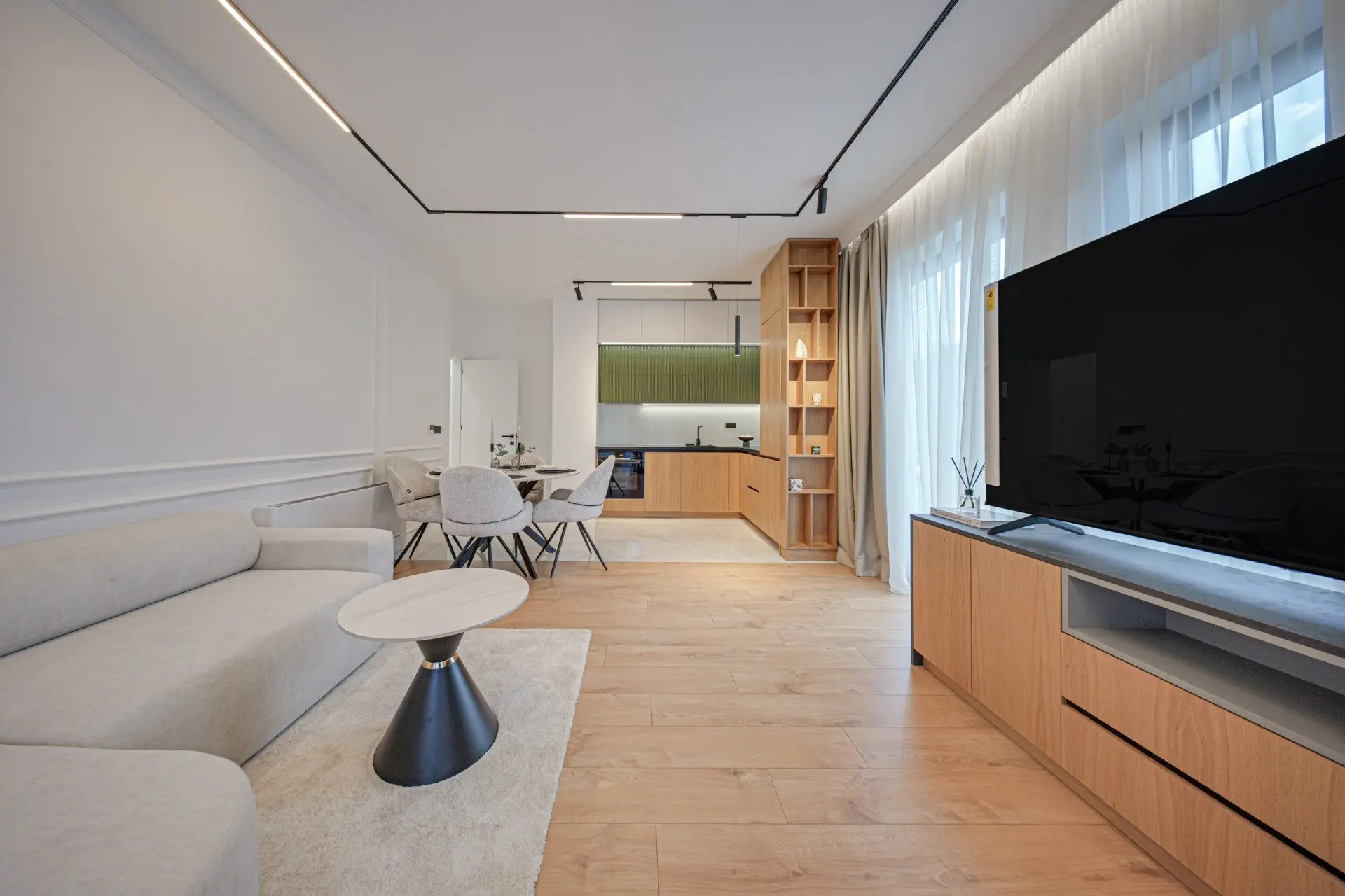Luxurious and fully furnished two-bedroom apartment in a new gated complex for sale