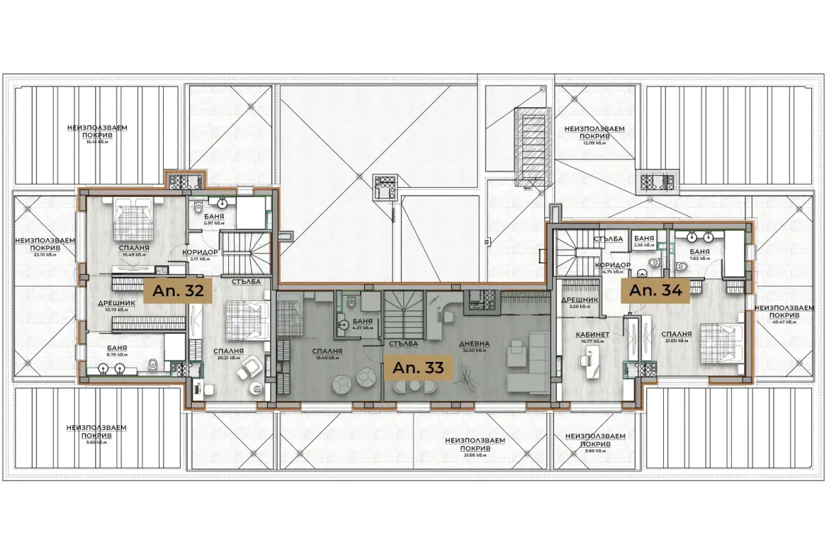 Multi-room apartment in a new elegant building on Cherni Vrah Blvd. for sale