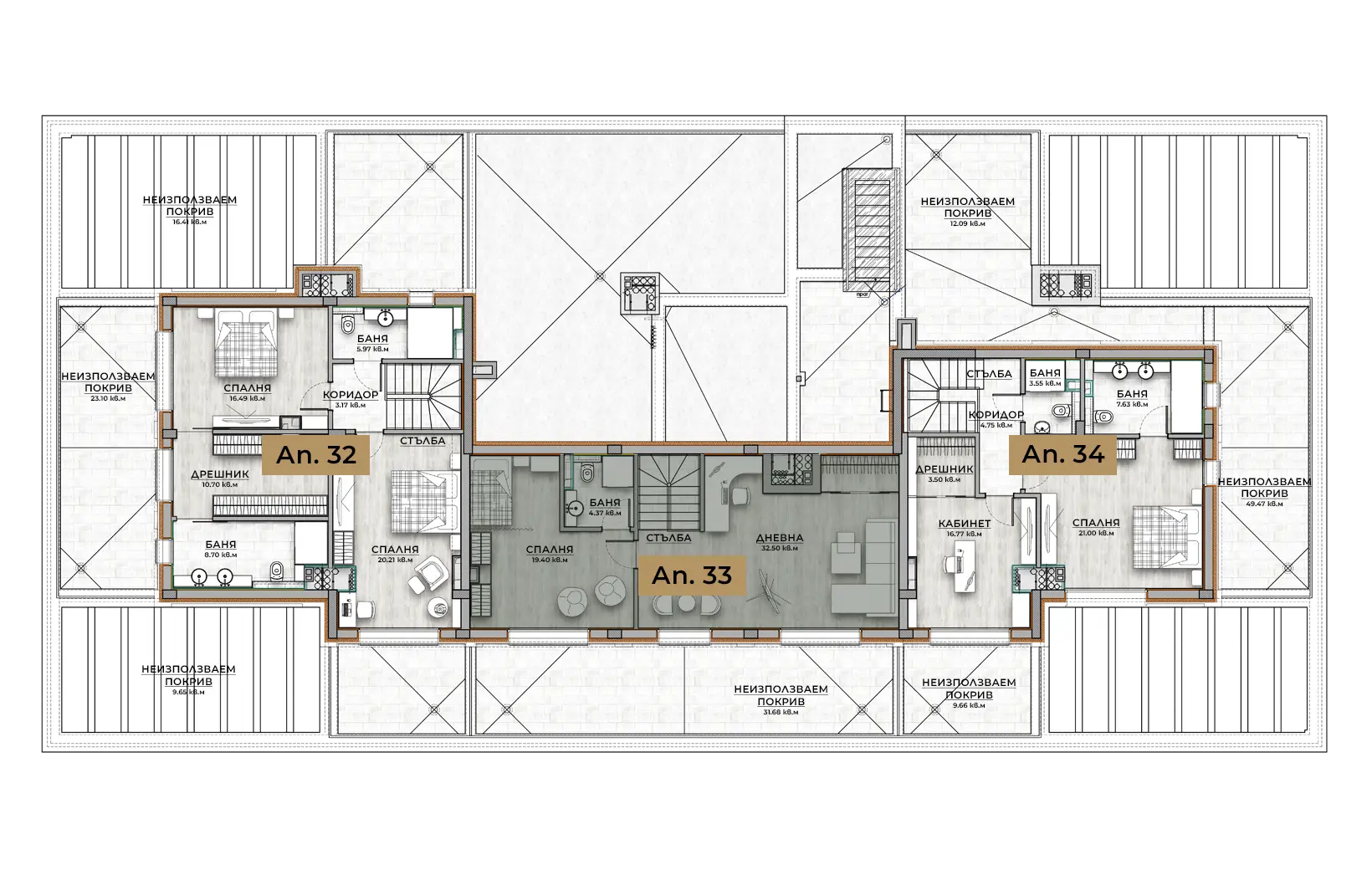 Multi-room apartment in a new elegant building on Cherni Vrah Blvd. for sale
