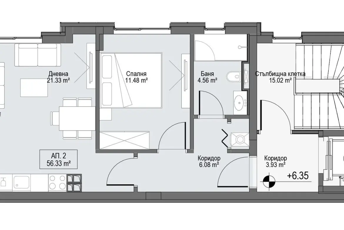 Independent building with office space and four residential floors in the Center