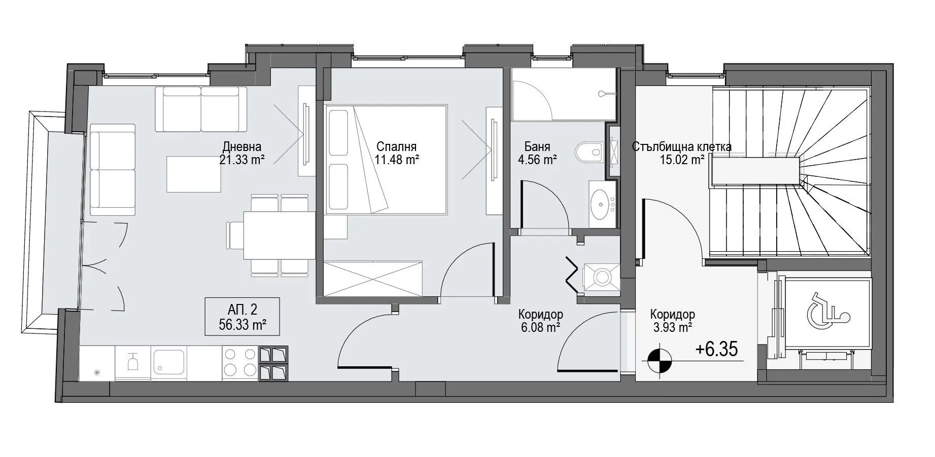 Independent building with office space and four residential floors in the Center