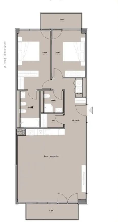 40a4249be80b768eddb42779c9b826dd Two-bedroom apartment in a luxury complex near Zaimov Park