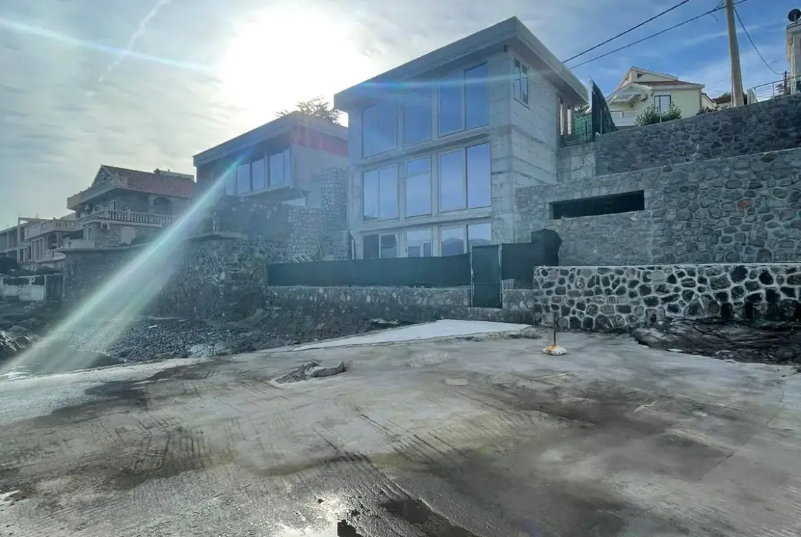 New Family Villa First Line to the sea, Under Construction in Krasici, Lustica Peninsula
