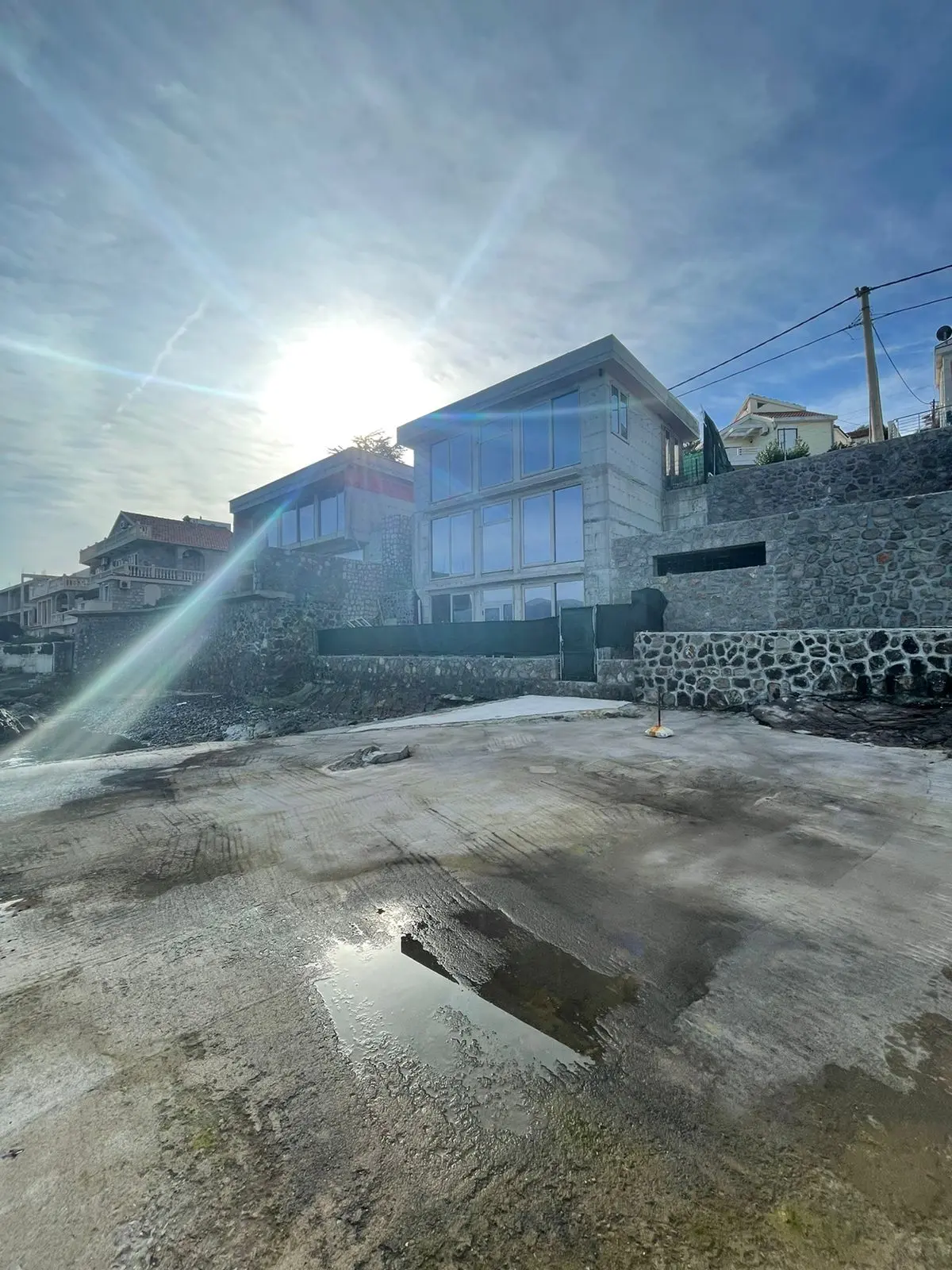 New Family Villa First Line to the sea, Under Construction in Krasici, Lustica Peninsula