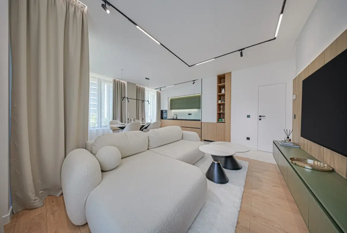 Luxurious two-bedroom apartment in an iconic, innovative building Kosher