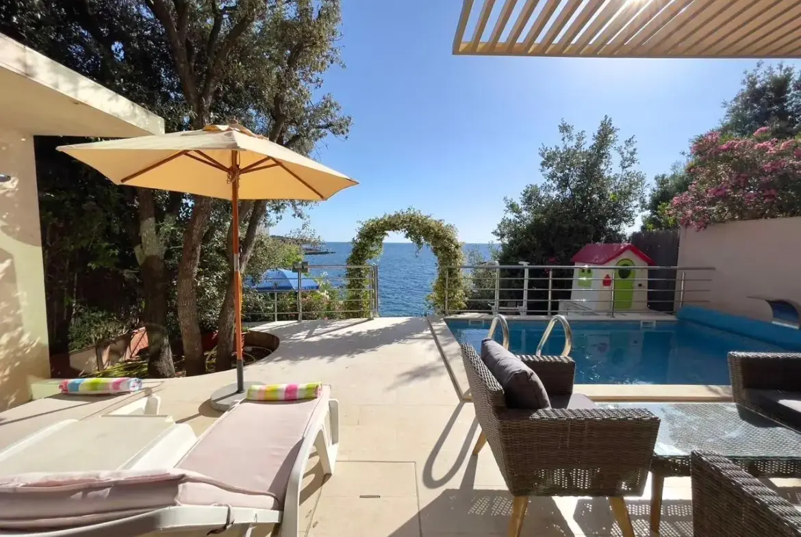 Unique Property: Modern Seafront Villa with Private Sea Access