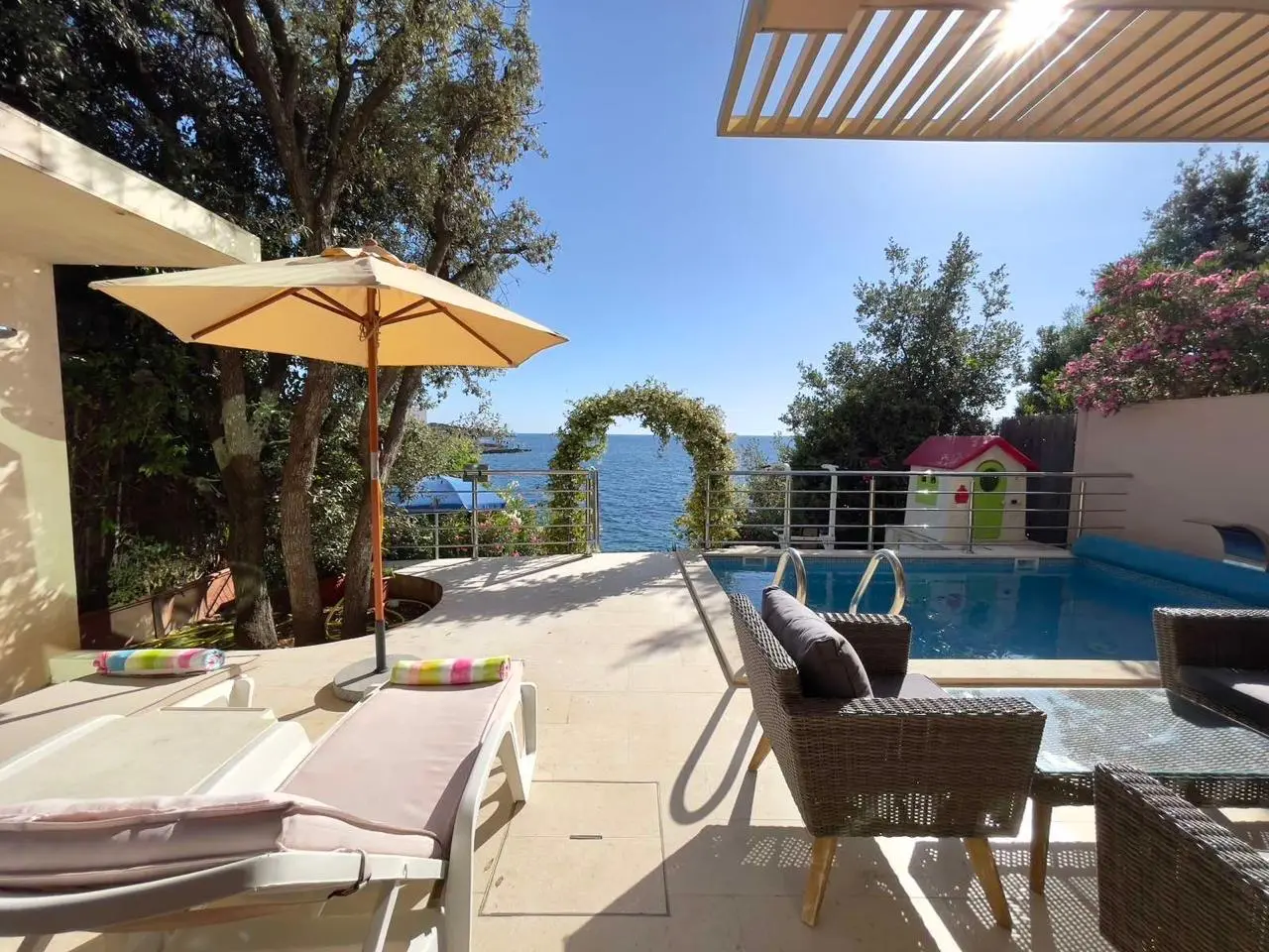 Unique Property: Modern Seafront Villa with Private Sea Access