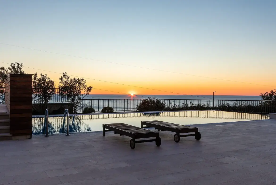 Elegant Villa with unobstructed sea views and a panorama of Sveti Stefan
