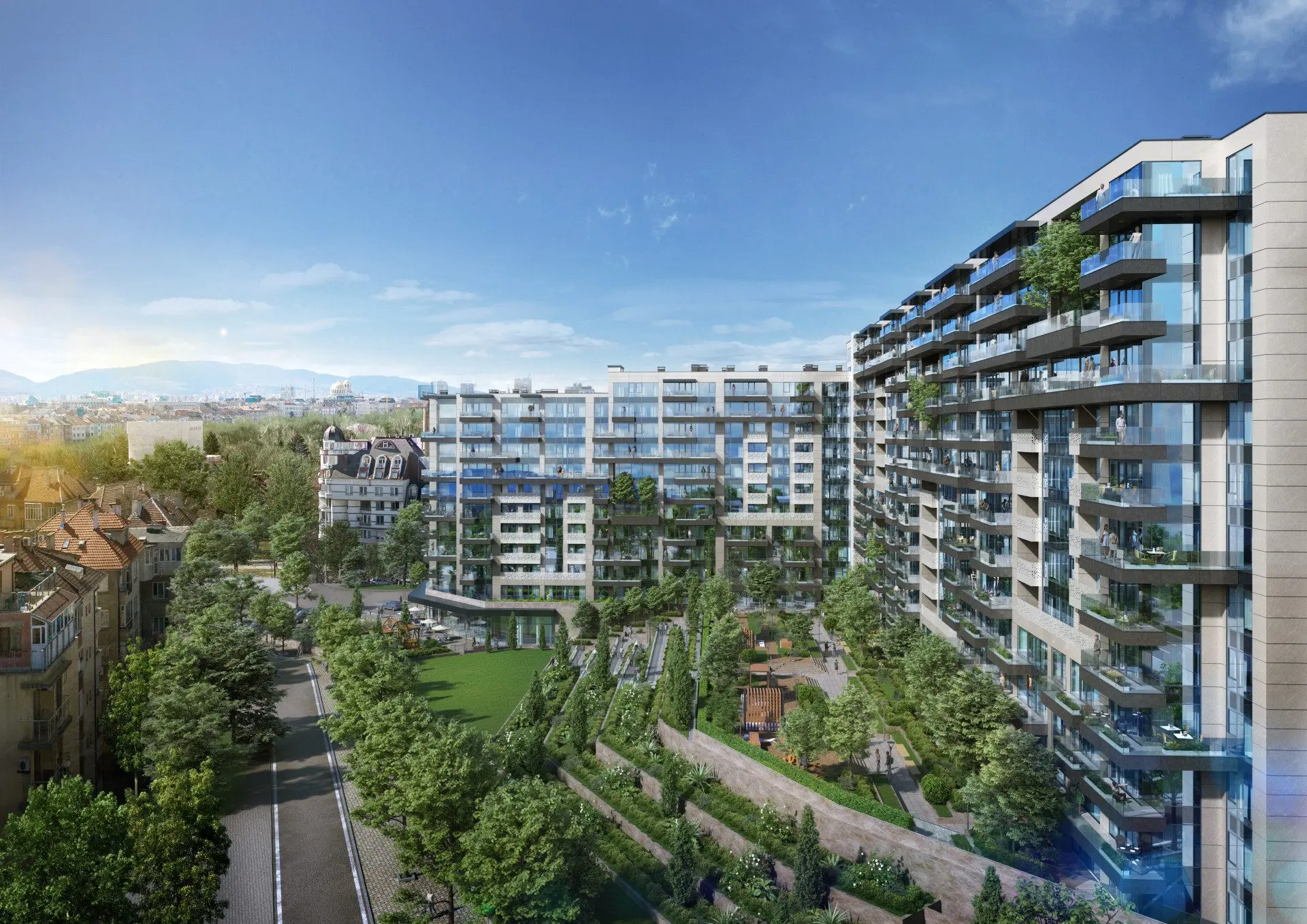 Four-bedroom apartment in a first-class complex next to a park