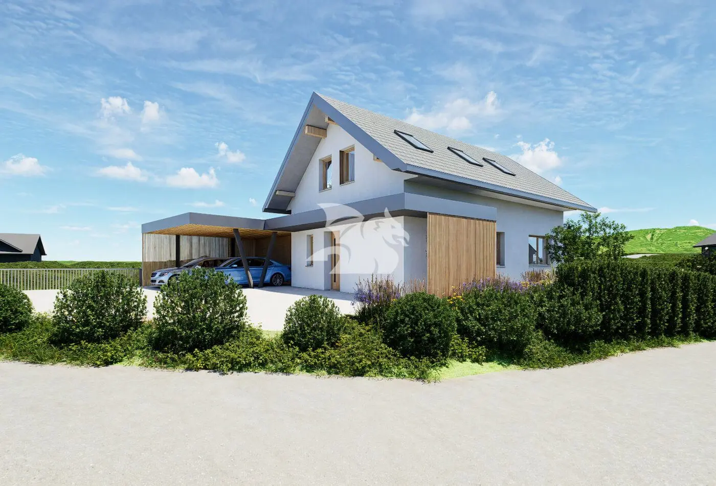 House, Double flat – Logatec, Ljubljana – suburbs