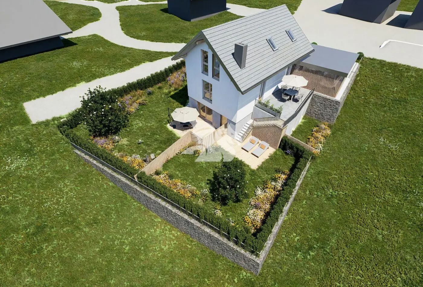 House, Double flat – Logatec, Ljubljana – suburbs