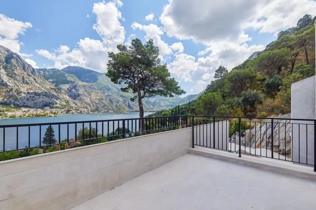 An exceptional Mediterranean villa, with panoramic sea and mountain views across Kotor Bay
