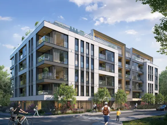 Apartment with a yard in a new luxury building in Krastova Vada for sale