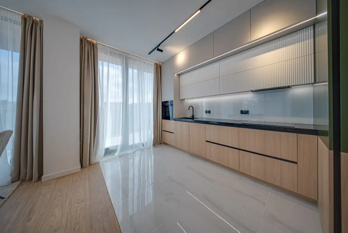 Luxurious two-bedroom apartment in an iconic, innovative building Kosher