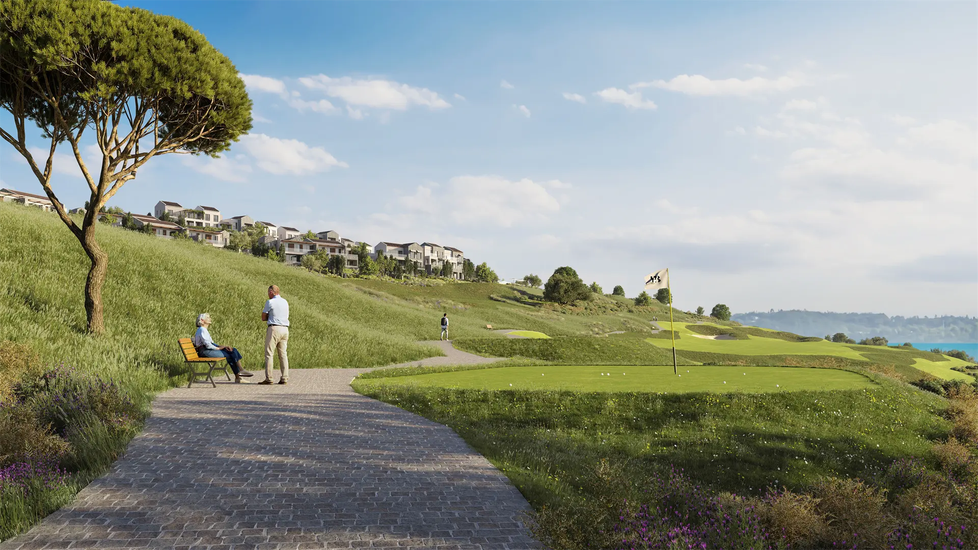 Prime Location Villa overlooking the first holes of the golf course and Adriatic Sea