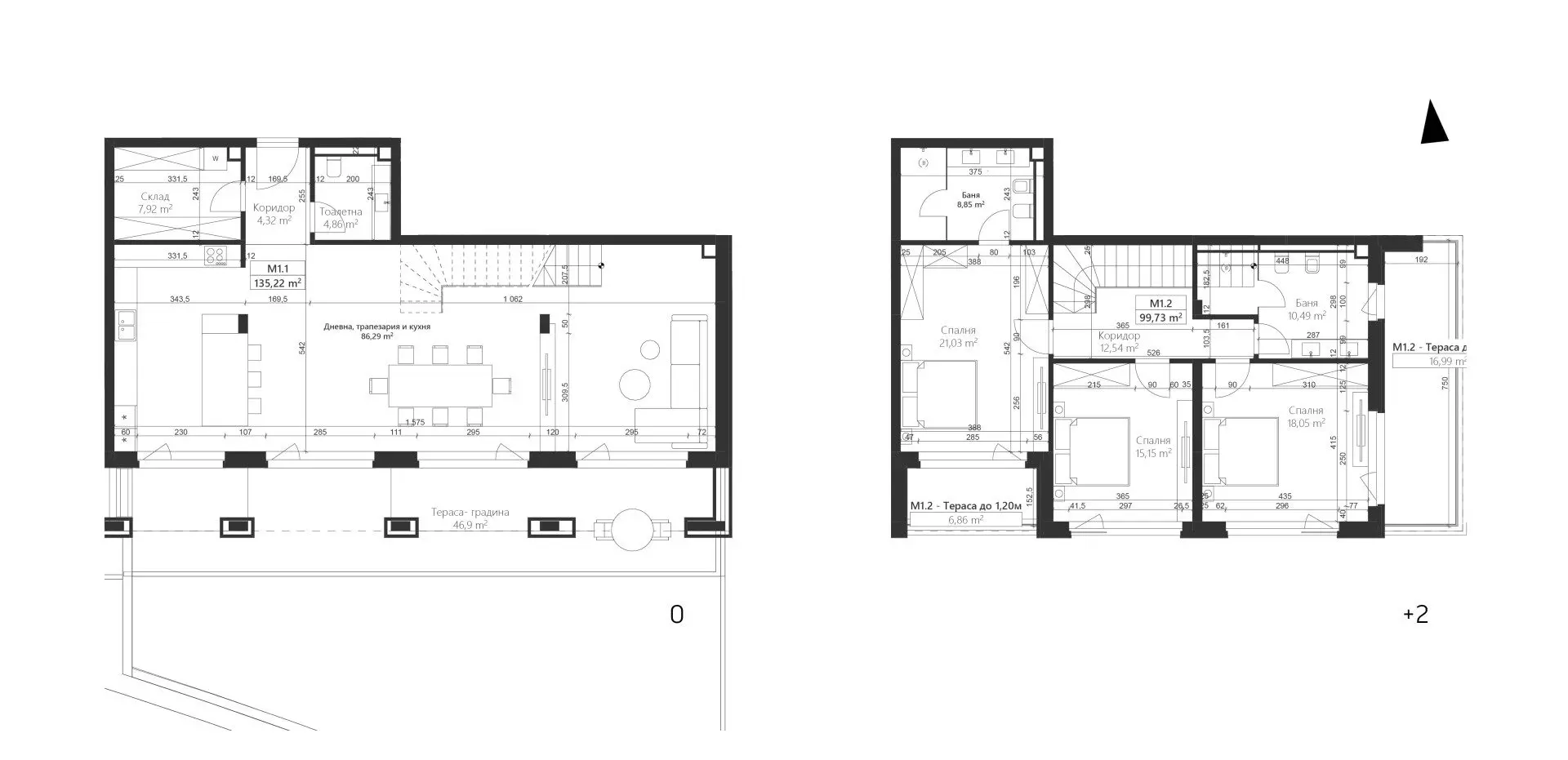 Two-level apartment with three bedrooms in a prestigious premium complex in Dragalevtsi