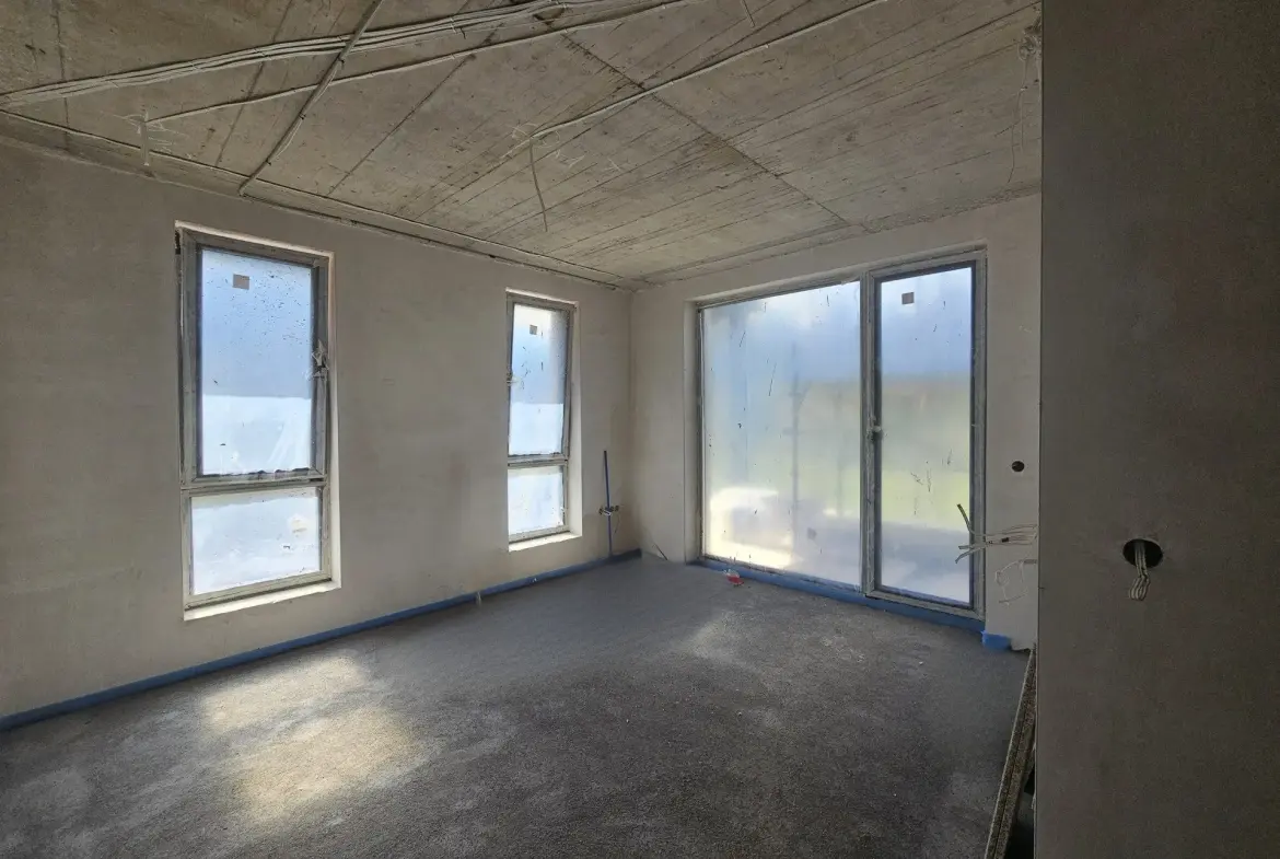 House with panoramic views and private yard in a villa village near Pirin Golf