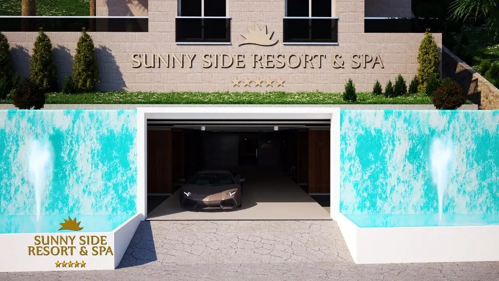 Three-bedroom apartment at a residential resort and Spa in Becici