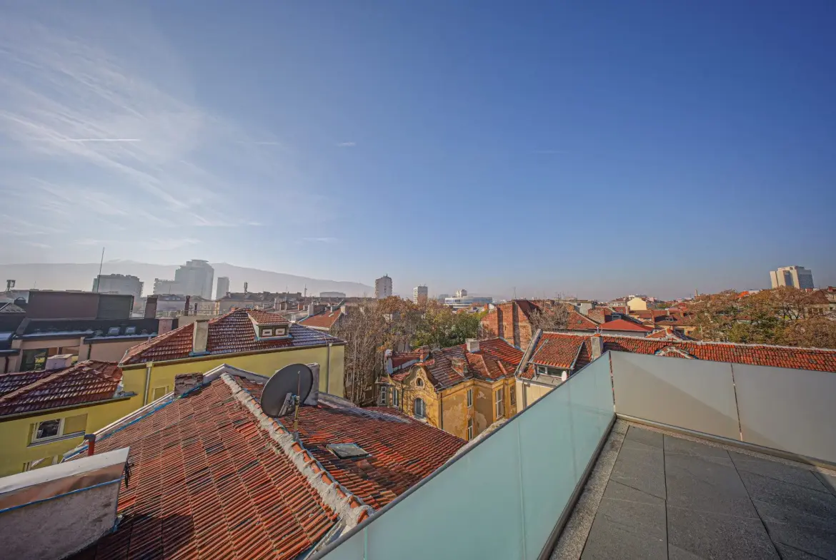 Penthouse with a panoramic terrace next to the National Palace of Culture for sale