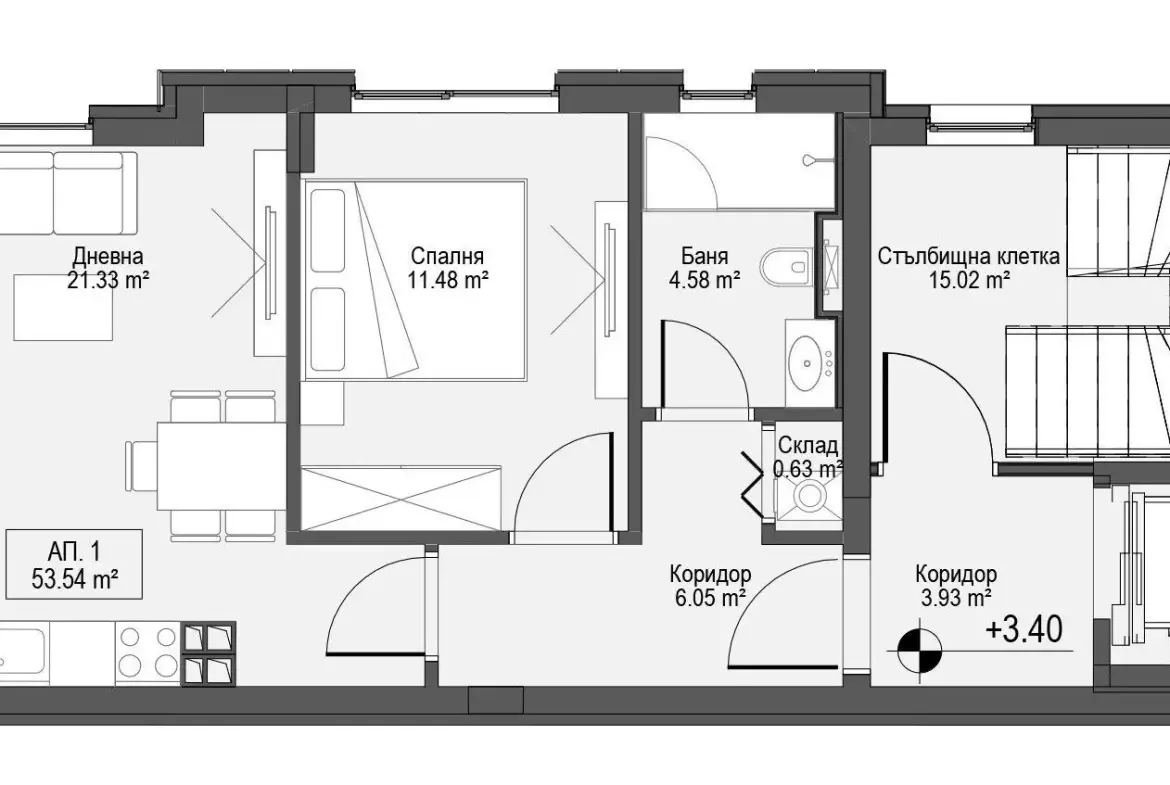 Independent building with office space and four residential floors in the Center