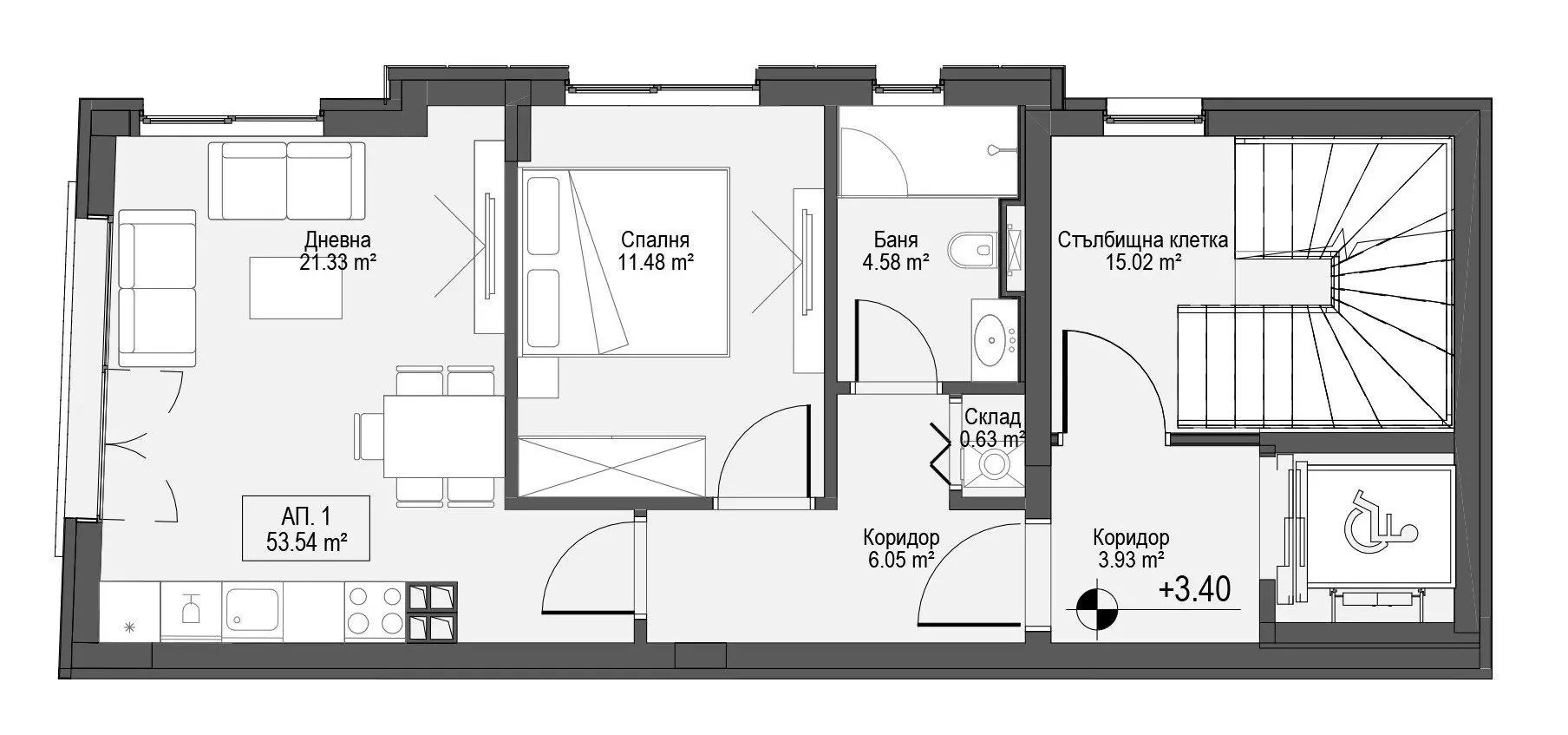 Independent building with office space and four residential floors in the Center
