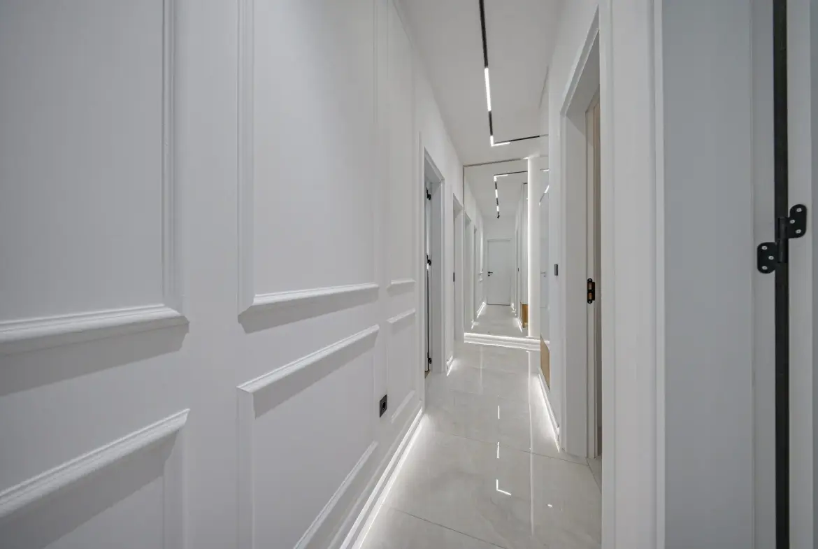 Luxurious and fully furnished two-bedroom apartment in a new gated complex for sale