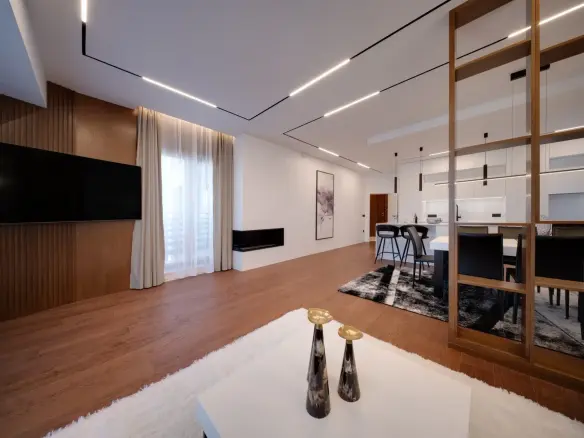 Stylish two-bedroom apartment in the emblematic building in Iztok district for sale